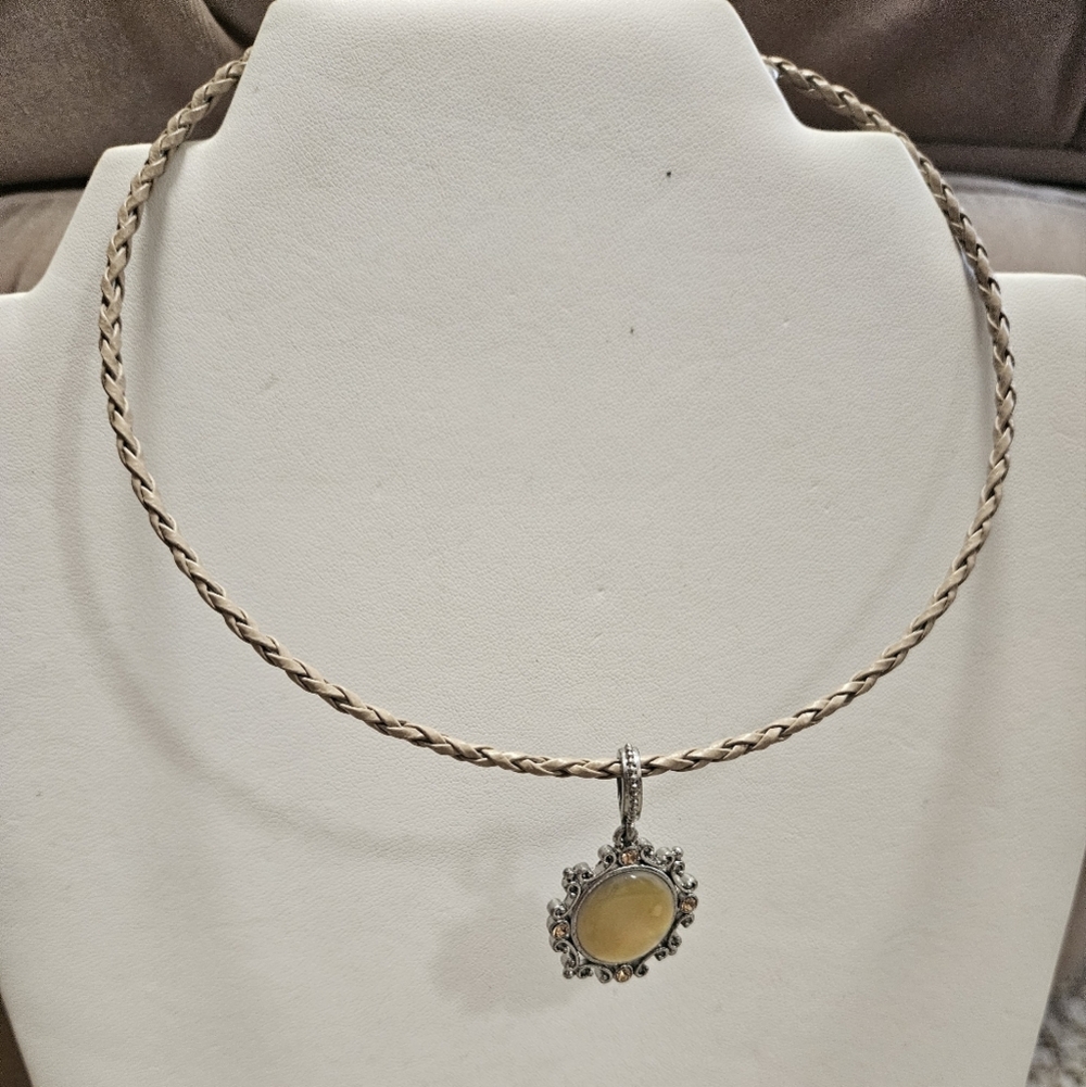 Lia Sophia Gold and Silver Twisted Pendant Necklace - Picture 2 of 6